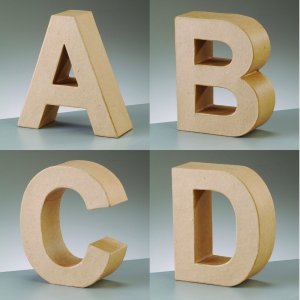 Buchstaben - H 17,5 x T 5,5 cm Buchstaben - H 17,5 x T 5,5 cm