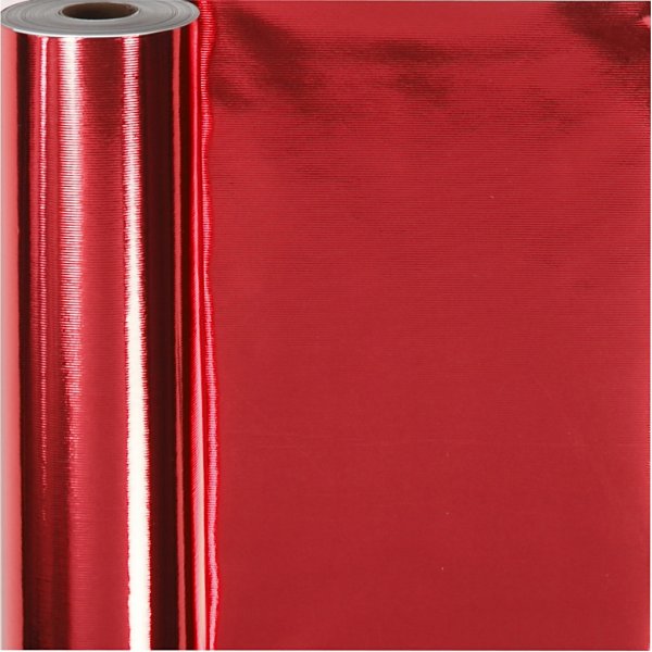 Geschenkpapier - Metallic-Rot - 100 m