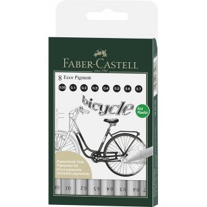Zeichenstift - Faber-Castell - Ecco Pigment - Set 0,05/1/2/3/4/5/6/7 Zeichenstift - Faber-Castell - Ecco Pigment - Set 0,05/1/2/3/4/5/6/7