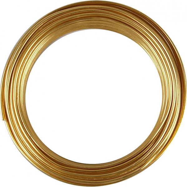 Aluminiumdraht - 3 mm - Gold - 29 m