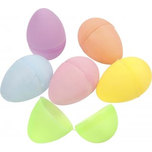 Plastikeier - 2-teilig - Pastellfarben - H4,5 cm - 24 Stk Plastikeier - 2-teilig - Pastellfarben - H4,5 cm - 24 Stk