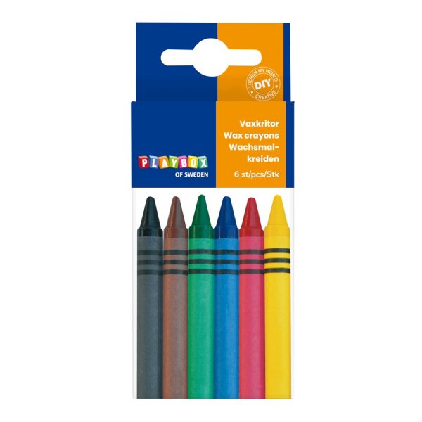 Wachsmalstift 6 Stck schmal