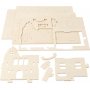 3D-Konstruktionsfigur - Haus mit Balkon