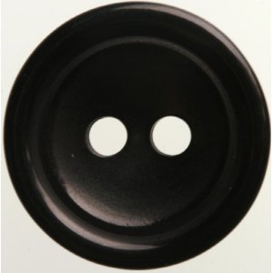 Knopf Rund 2-Loch 15 mm 4 Stück - Schwarz Knopf Rund 2-Loch 15 mm 4 Stück - Schwarz