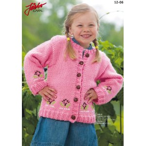 Strickanleitung - Strickjacke mit gestickten Blumen Strickanleitung - Strickjacke mit gestickten Blumen