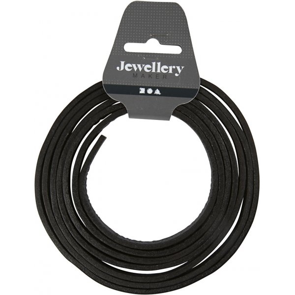 Lederband - schwarz - 2 m