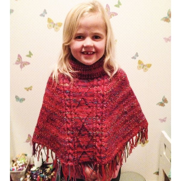 Strickanleitung - Gestrickter Kinderponcho