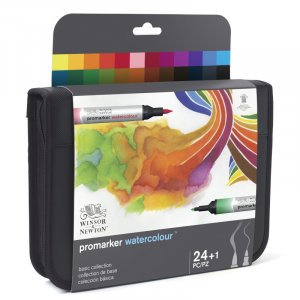 Pro-Marker-Set - Winsor & Newton - Aquarell-Set - 24-tlg