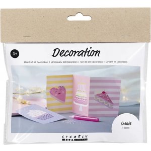 Mini DIY Kit Dekoration, Pastellgelb, Pastelllila, Pastellrosa, Kuchen Mini DIY Kit Dekoration, Pastellgelb, Pastelllila, Pastellrosa, Kuchen