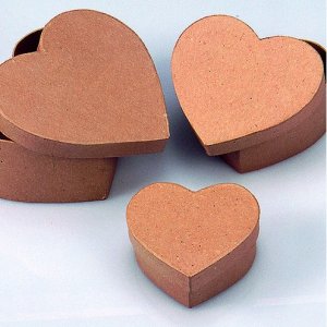 Box-Set 14 x 7,5 / 12 x 5,5 / 9 x 4 cm - 3 Teile Herzen Box-Set 14 x 7,5 / 12 x 5,5 / 9 x 4 cm - 3 Teile Herzen
