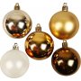 Christbaumkugeln - golden - 6 cm - 20 Stk