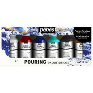 Ausgießfarben-Set - Pebeo - 6 x 118 ml Ausgießfarben-Set - Pebeo - 6 x 118 ml