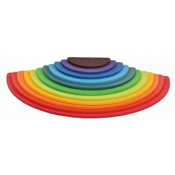 Regenbogen in Holzhalbkreisen 11 Teile