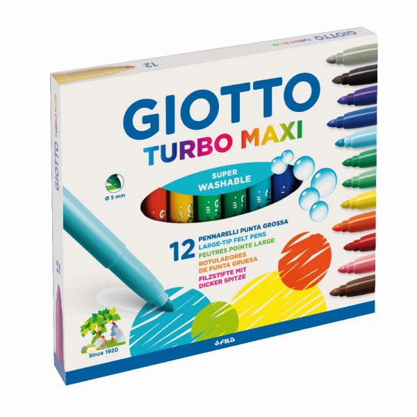 Markierstifte Giotto Turbo Maxi - 12er-Pack