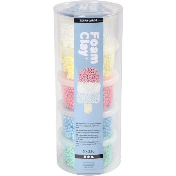 Foam Clay Extra Large - gemischte Farben - 5 x 25 g