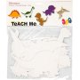 Teach Me Pappfiguren - Dinosaurier - wei - 16 Stck