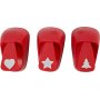 Papierstanzer - Rot - Stern - Herz - Weihnachtsbaum - 3 Stk