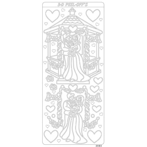 Peel-Offs - 3D-Braut und Bräutigam Peel-Offs - 3D-Braut und Bräutigam