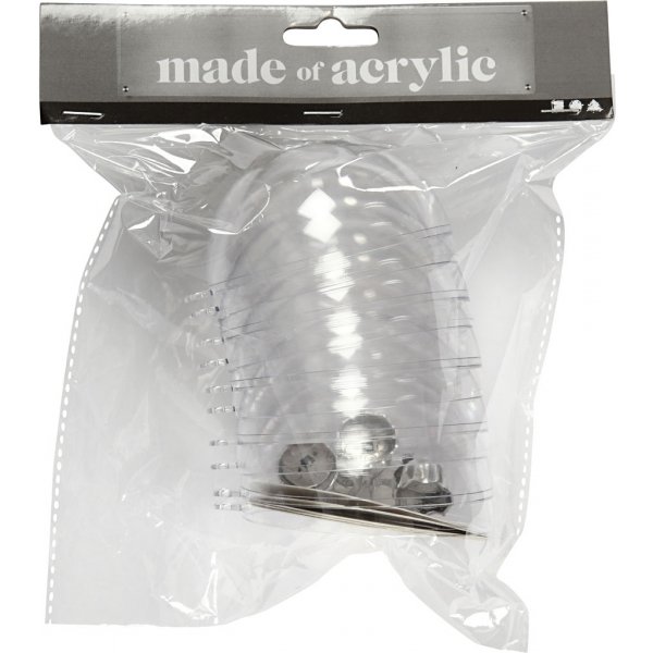 Dekokugel - transparent - 8 cm - 5 Stk