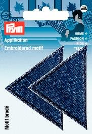 Stoffmarke Dreiecke groß dunkler Denim 2 Stk Stoffmarke Dreiecke groß dunkler Denim 2 Stk