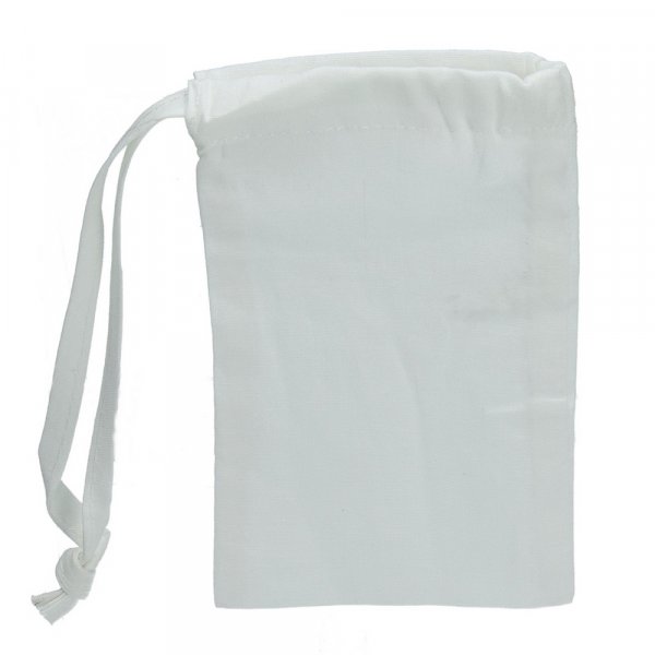 Baumwollartikel 15 x 10 cm - weie Tasche