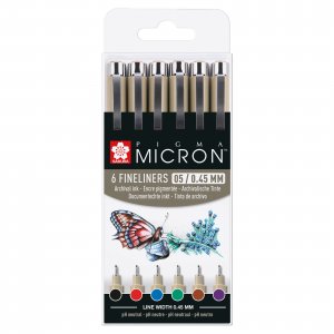 Fineliner Pigma Micron Set - 6 Stifte (Basic 05) Fineliner Pigma Micron Set - 6 Stifte (Basic 05)
