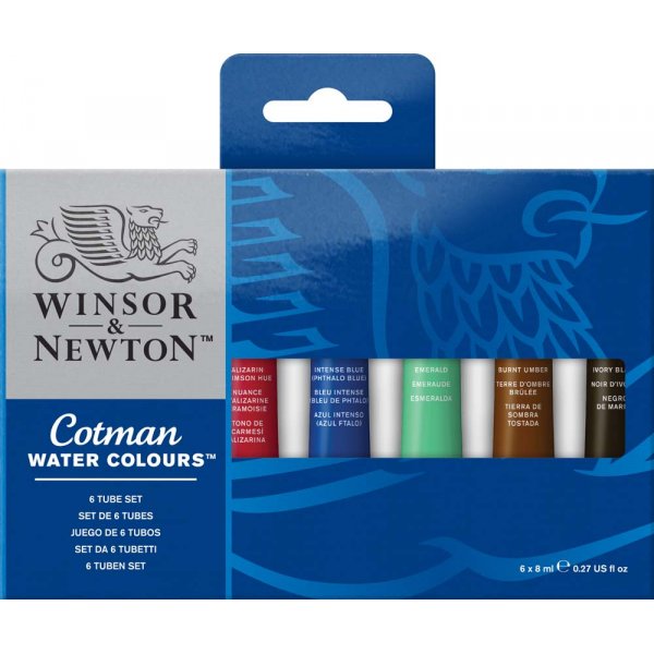Aquarellfarbe W&N Set 6 x 8 ml Tuben