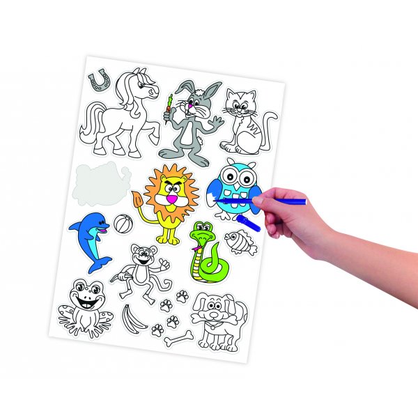 Aufkleber zum Ausmalen - 10 Blatt Aufkleber zum Ausmalen - 10 Blatt
