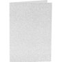 Karten und Umschlge - Silber - Glitzer - 11,5 x 16,5 cm - 4 Sets