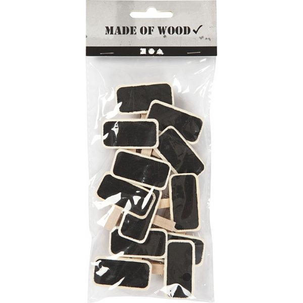 Brett mit Clip - 4 x 2 cm - 12 Stk