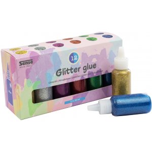 Glitzerkleberflaschen 12P Glitzerkleberflaschen 12P