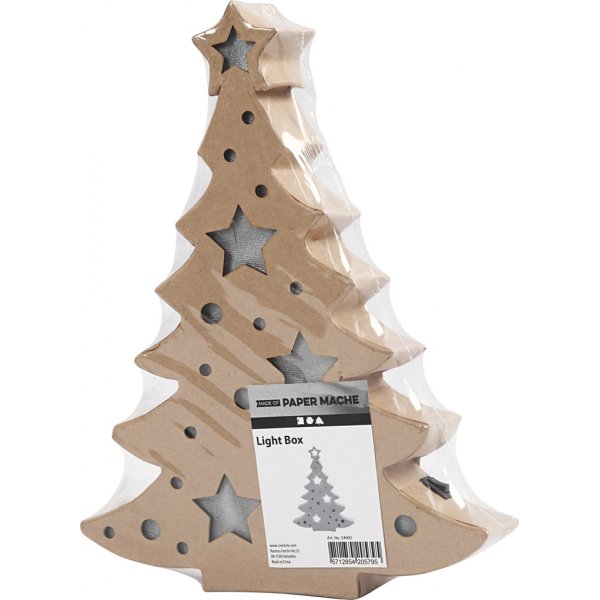 Pappfigur mit eingebauter Beleuchtung - Weihnachtsbaum