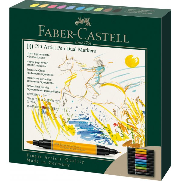 Zeichenstift - Faber-Castell - Pitt Artist Dual Marker - 10 Stk
