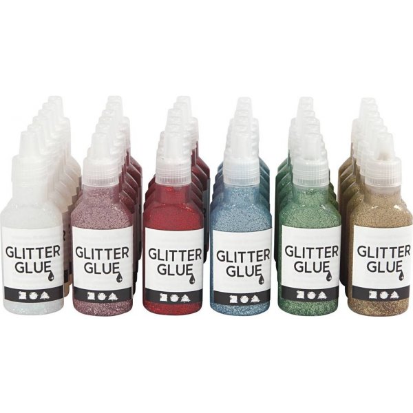 Glitzerkleber - 36 x 25 ml