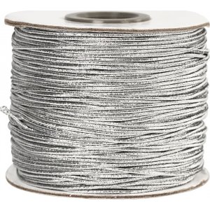 Elastische Kordel 1 mm - Silbermetallic - 100 m Elastische Kordel 1 mm - Silbermetallic - 100 m