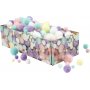 Pompons - Pastellfarben - Glitzer - 400 g