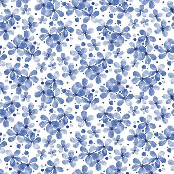 Cecile Vorhangstoff blau - 110