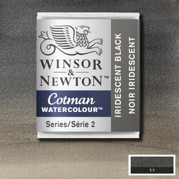 Aquarellfarbe - Cotman - 1/2 Tasse - schillerndes Schwarz