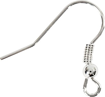 Franzsische Ohrhaken - versilbert - 10 Stk