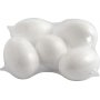 Frigolit-Eier - Wei - H6 cm - 5 Stk