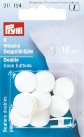 Doppelte Leinenknöpfe, weiß Doppelte Leinenknöpfe, weiß
