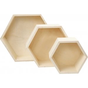 Aufbewahrungsboxen - sechseckig - 3 Stk Aufbewahrungsboxen - sechseckig - 3 Stk