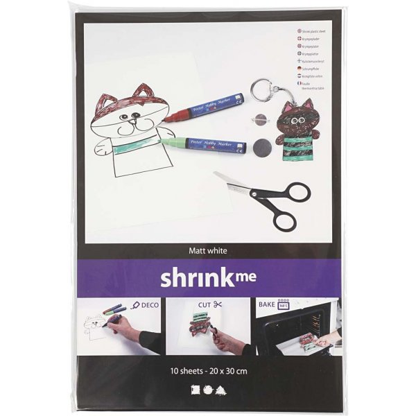 Schrumpffolien - Mattwei - 10 Blatt