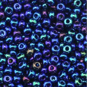 Rocaille-Perlen Metallic - Blau-Mix-Regenbogenfarbe Rocaille-Perlen Metallic - Blau-Mix-Regenbogenfarbe