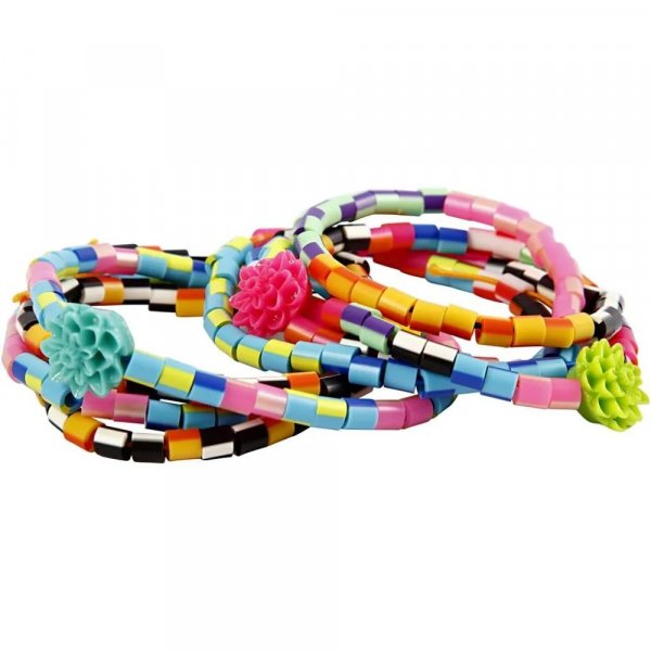 NABBI Rhrenperlen - gestreift, gemischte Farben - 10000 Stck