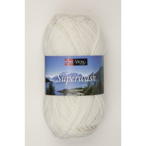 Viking Garn Superwash 50g - Bleached White (100) Viking Garn Superwash 50g - Bleached White (100)