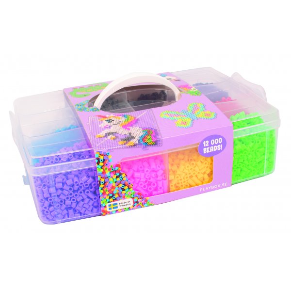 R�hrenperlen in Aufbewahrungsbox 12000 Perlen