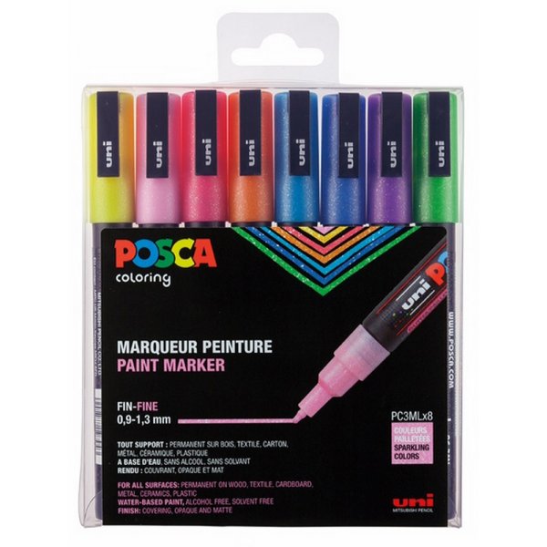 Posset PC-3M Glitzer - 8 Stifte
