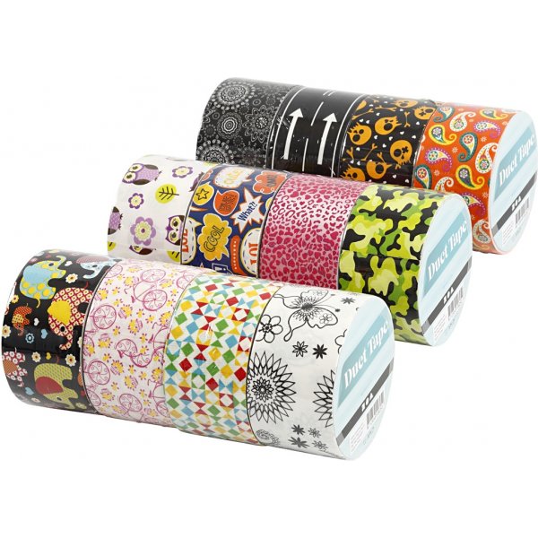 Klebeband - Muster - gemischte Farben - 12 x 5 m