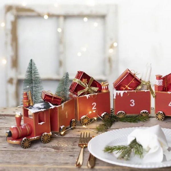 Zug mit Waggon - Holz Zug mit Waggon - Holz